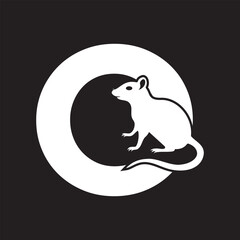Initial Rat Logo Combine With Letter O Vector Template