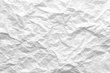 Crumpled White Paper Texture