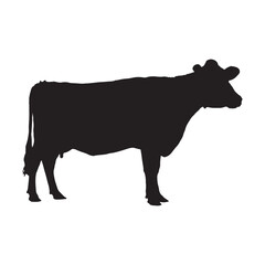 Dairy Cow Silhouette Design for Farm, Animal, and Agricultural Art.eps