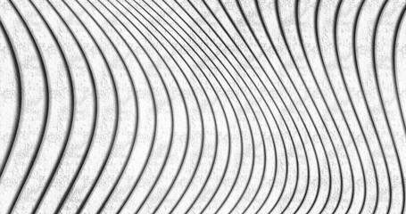 Abstract background with curved plaster panels forming hypnotic waves