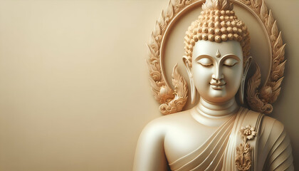 happy buddha purnima religious background for meditation