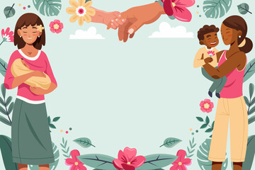 Flat Floral Mother's Day Background
