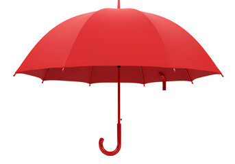 Red Umbrella: Stock Photo of a Classic Red Umbrella on Transparent  background