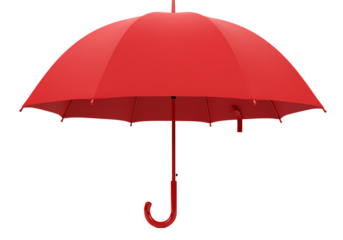 Red Umbrella: Stock Photo of a Classic Red Umbrella on Transparent  background