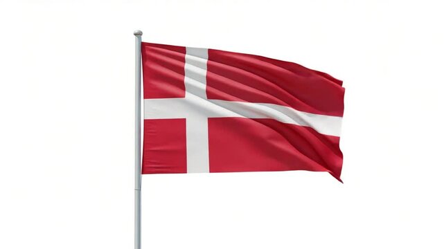 Waving Danish Flag: A symbol of Denmark's rich history and national pride