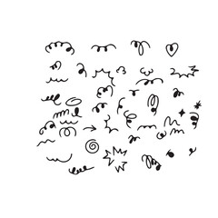 Vector set of stickers