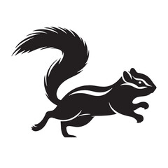 Abstract chipmunk silhouette with rounded vector lines and forms – chipmunk silhouette – chipmunk vector – chipmunk illustration – silhouette of chipmunk – chipmunk icon

