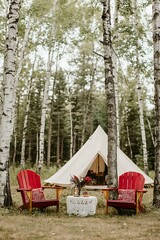 Woodland Glamping, Relaxing Scene