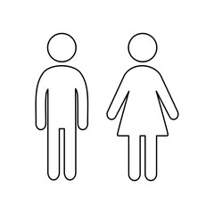 Gender symbol. Female and male icon isolate on white background.