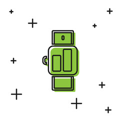 Black Smartwatch icon isolated on white background. Vector