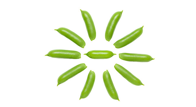 green peans in pea pod png. fresh green beans full of vitamins isolated. green pea pod top view flat lay isolated. healthy beans for vegan vegetarian summer eating isolated