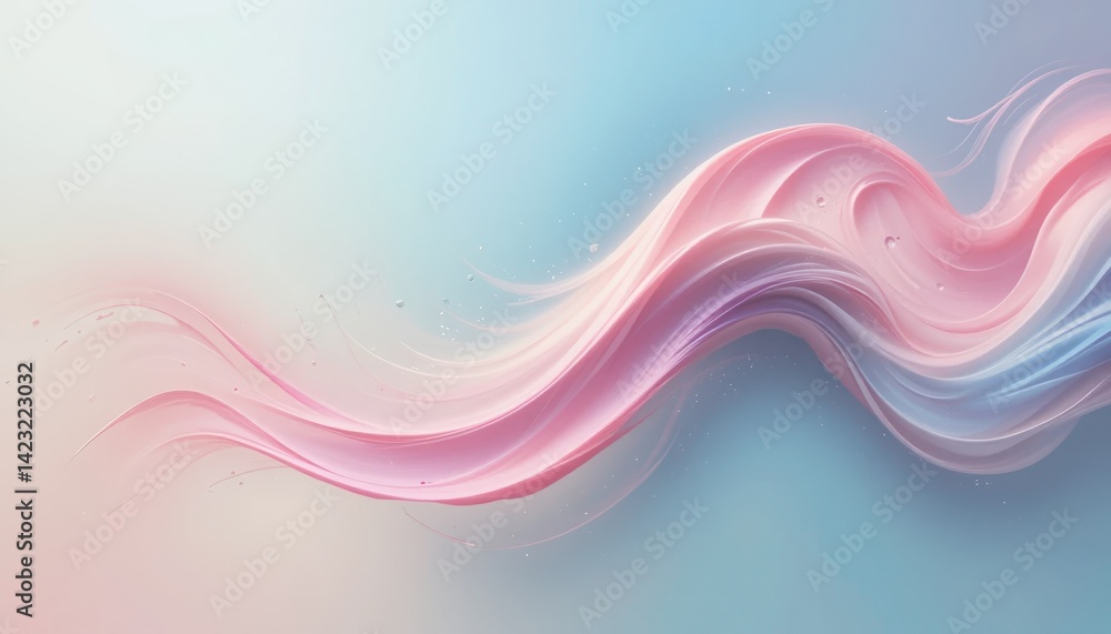 Poster fluid motion art creation abstract digital environment colorful design serene atmosphere artistic vi