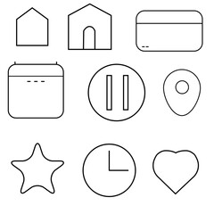 set of icons