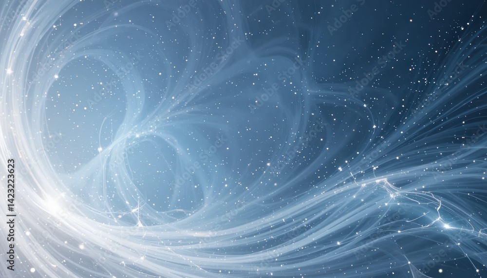 Poster dynamic cosmic swirls ethereal energy patterns outer space abstract art celestial environment aerial