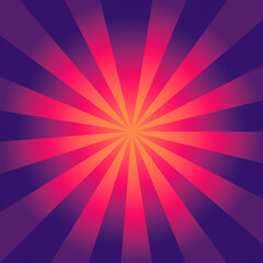 Sunburst of orange hues emanates from a central point