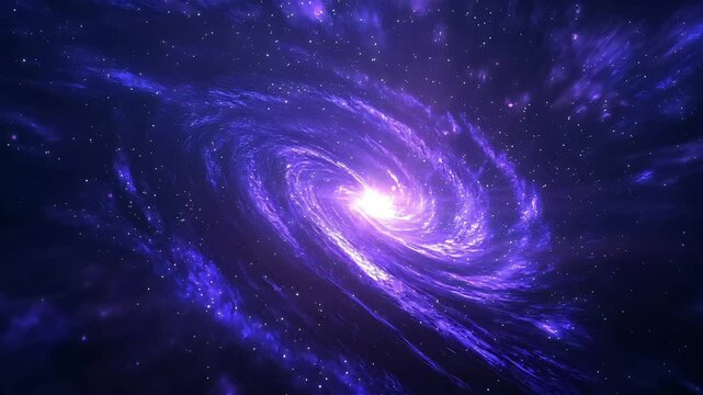Radiant Galactic Core in a Sea of Purple Stars