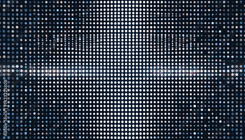 Poster dynamic led display patterns urban environment digital art installation nighttime ambience aerial vi