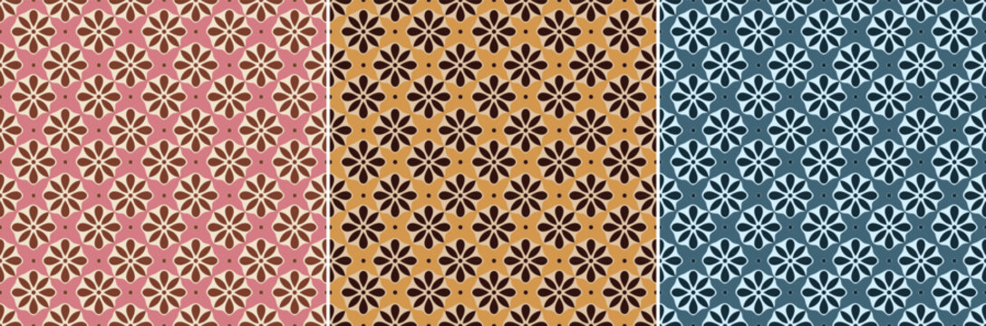 Traditional Ikat Damask Block Print Colorful Wrap Bunch 