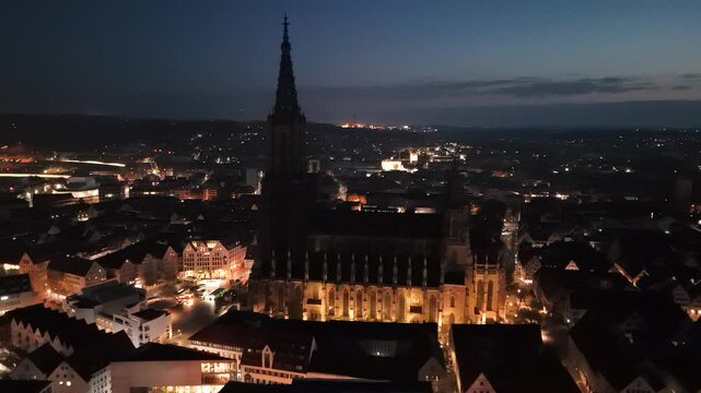 Ulm minster at sunrise