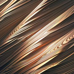 ai generated images Abstract Bronze Wavy Lines Illuminated