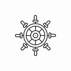 ship's rudder icon vector sign