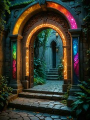 Stepping Through a Colorful Archway of Dreams