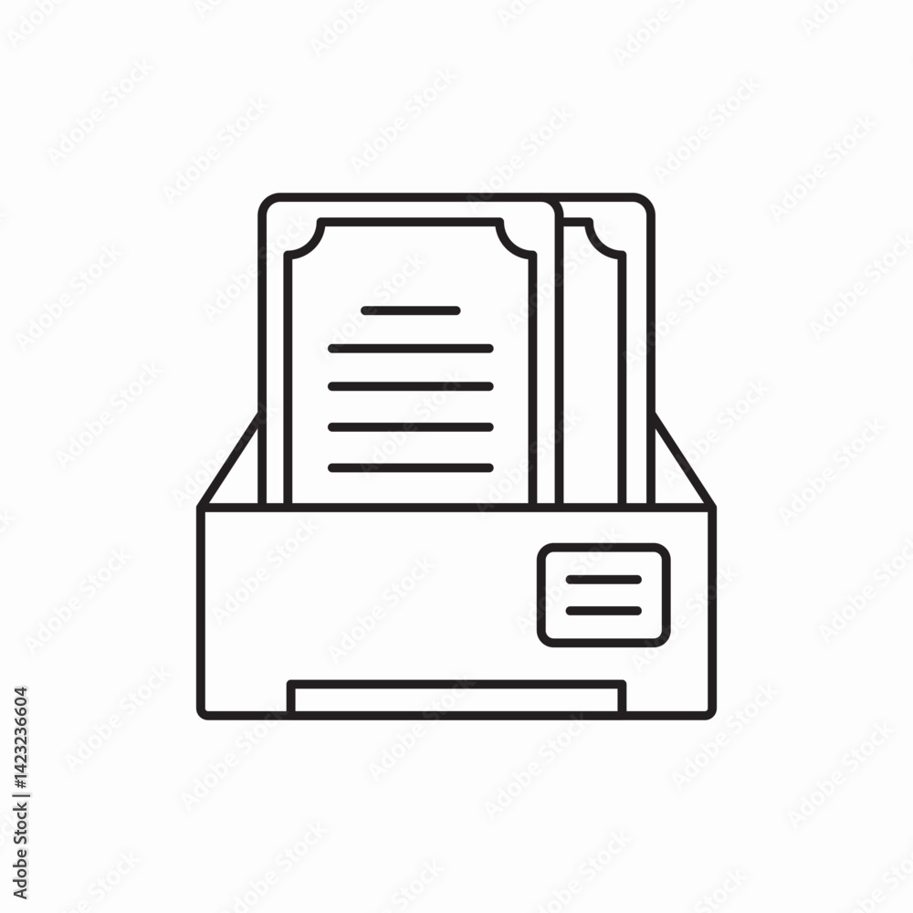Poster business document folder file icon vector sign