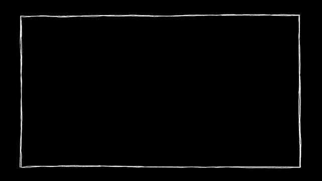 Rectangular, square frame,  Boxes and Frames, Hand drawn rectangle frame shaking