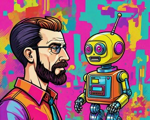 A Whimsical Encounter Between Man and Machine