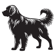 Bold dog silhouette vector with dynamic and sharp outline design – dog silhouette – dog vector – dog illustration – silhouette of dog – dog icon

