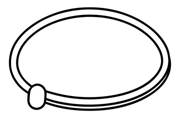 Pilates Ring Line Art Vector Illustration