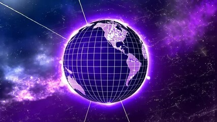 Global network connections in cosmic space; futuristic tech background - Powered by Adobe