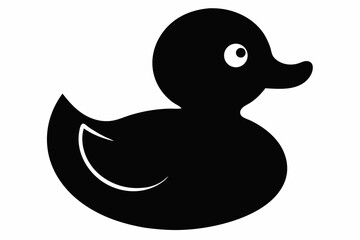 Rubber Duck Silhouette Vector Illustration