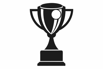 Sports Trophy Silhouette Vector Illustration