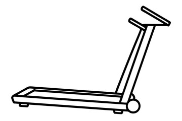 Treadmill Line Art Vector Illustration