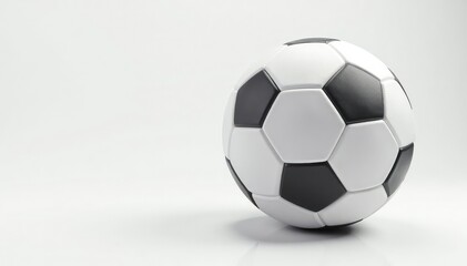 Fototapeta premium Brand new pristine white football on white backdrop, fresh, ball, nfl