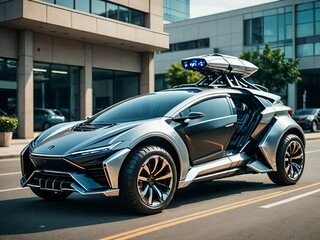 Futuristic Vehicle with Advanced Defense