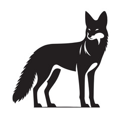 Modern vector silhouette of jackal created for sleek and stylish branding – jackal silhouette – jackal vector – jackal illustration – silhouette of jackal – jackal icon


