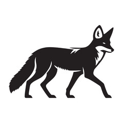 High-quality jackal silhouette in vector style designed for professional use – jackal silhouette – jackal vector – jackal illustration – silhouette of jackal – jackal icon

