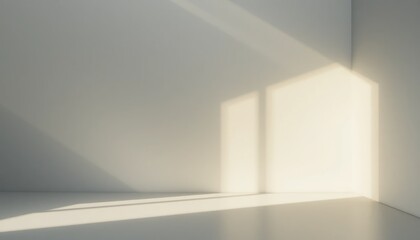 Illuminated angles abstract light play in minimalist interior space modern design soft shadows aesthetic ambiance