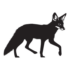 Simplified jackal vector silhouette with modern digital appeal – jackal silhouette – jackal vector – jackal illustration – silhouette of jackal – jackal icon

