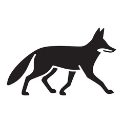 Artistic jackal silhouette vector designed for flat, clean logo design – jackal silhouette – jackal vector – jackal illustration – silhouette of jackal – jackal icon

