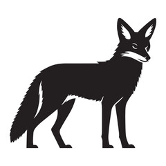 Sharp and refined jackal silhouette vector for professional logos – jackal silhouette – jackal vector – jackal illustration – silhouette of jackal – jackal icon

