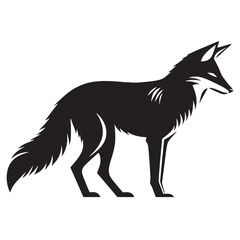 Modern jackal icon silhouette with geometric vector design elements – jackal silhouette – jackal vector – jackal illustration – silhouette of jackal – jackal icon

