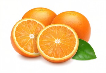 Vivid close up shot of juicy sliced oranges highlighting the fresh inner texture and bright orange hues