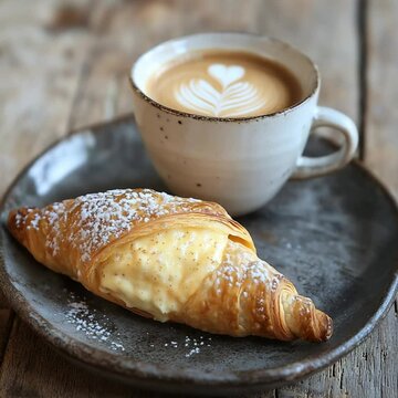 cornetto with espresso video italian breakfast
