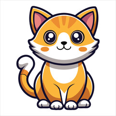 Cute Cartoon Cat Illustration