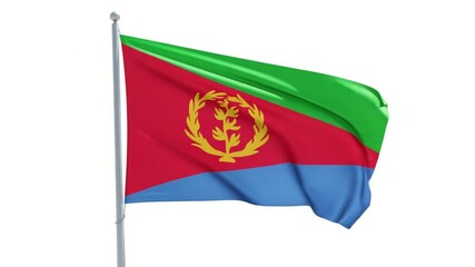 The National Flag of Eritrea: A symbol of freedom and independence.