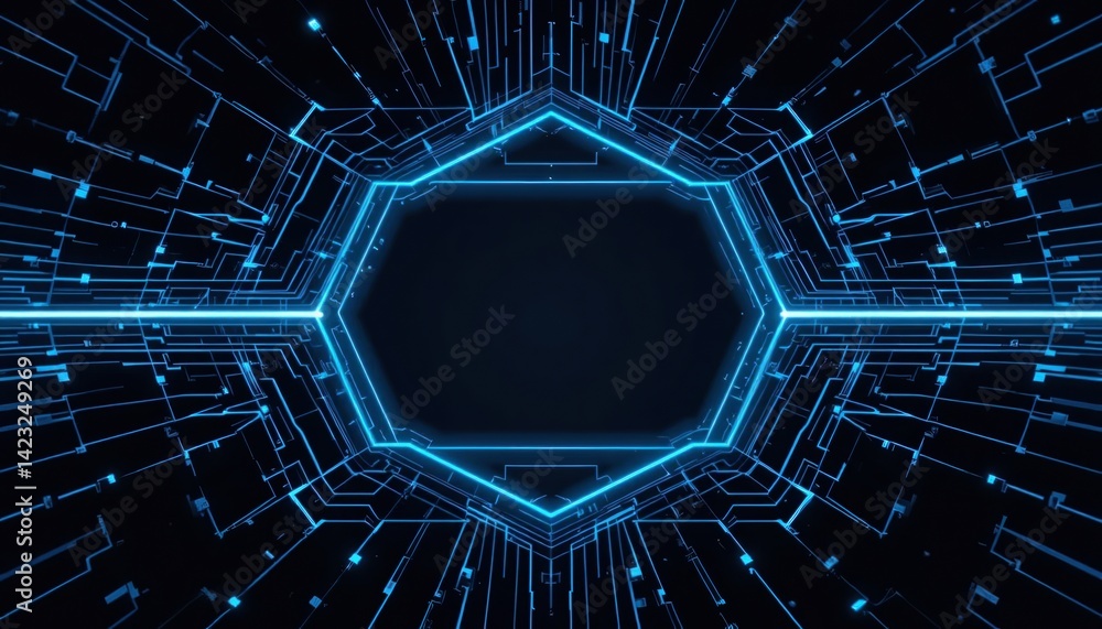 Aufkleber dynamic digital circuit innovation virtual environment motion graphics futuristic technology abstrac