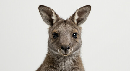 Fototapeta premium Kangaroo Portrait Close-up Animal Staring Cute Wildlife Face
